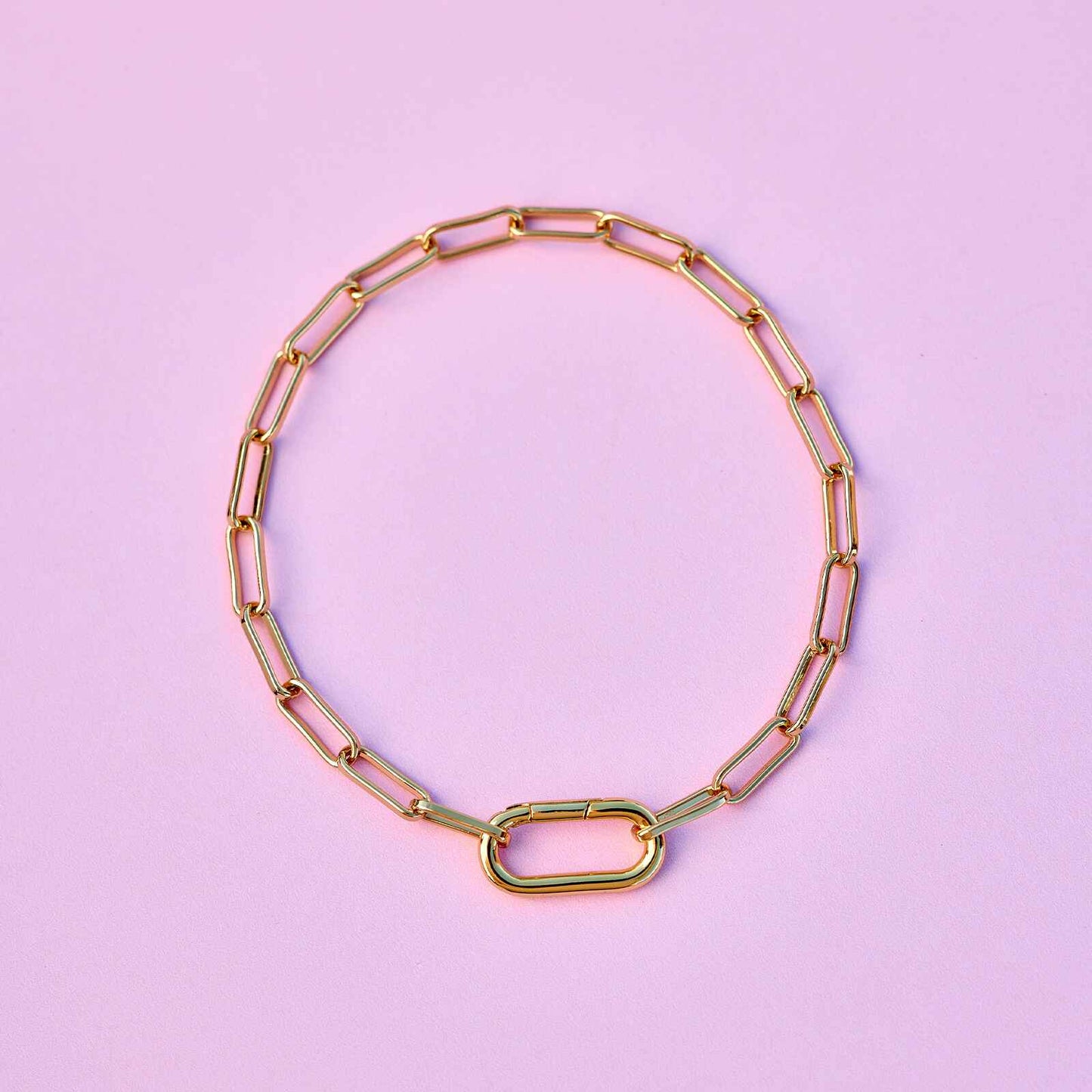 Harper Oval Charm Chain Bracelet